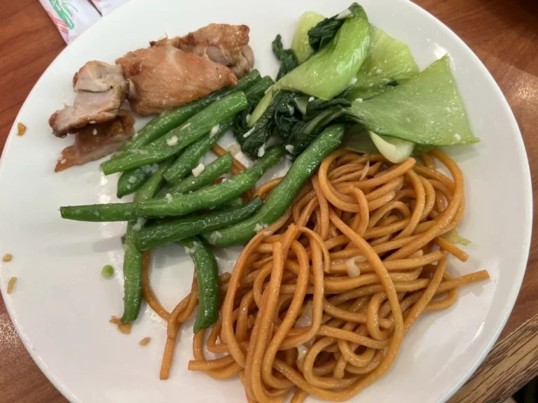 Chow Mein, Green Beans, & Teriyaki Chicken